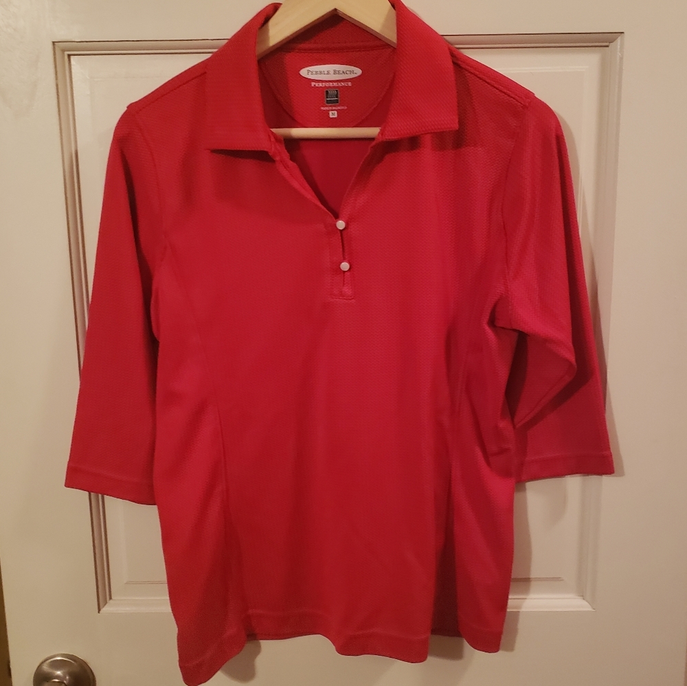 Beautiful dark pink golf shirt